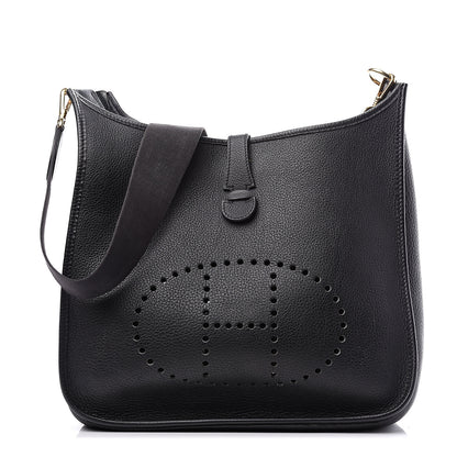 Hermes Taurillon Clemence Evelyne GM Black 1 of 9
