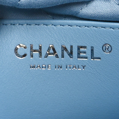 Chanel Shiny Calfskin Quilted Mini Chanel 22 Light Blue 6 of 9
