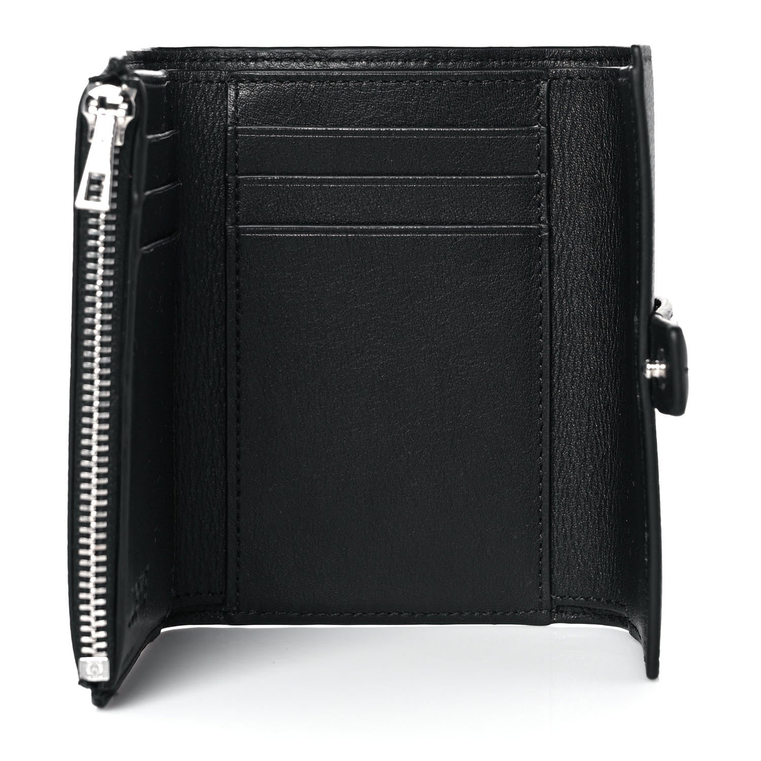 Loewe Grained Calfskin Small Vertical Wallet Black 6 of 9