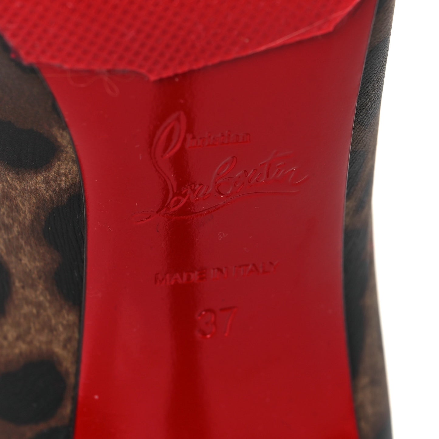Calfskin Leopard Print Kate 100 Pumps 37 Brown