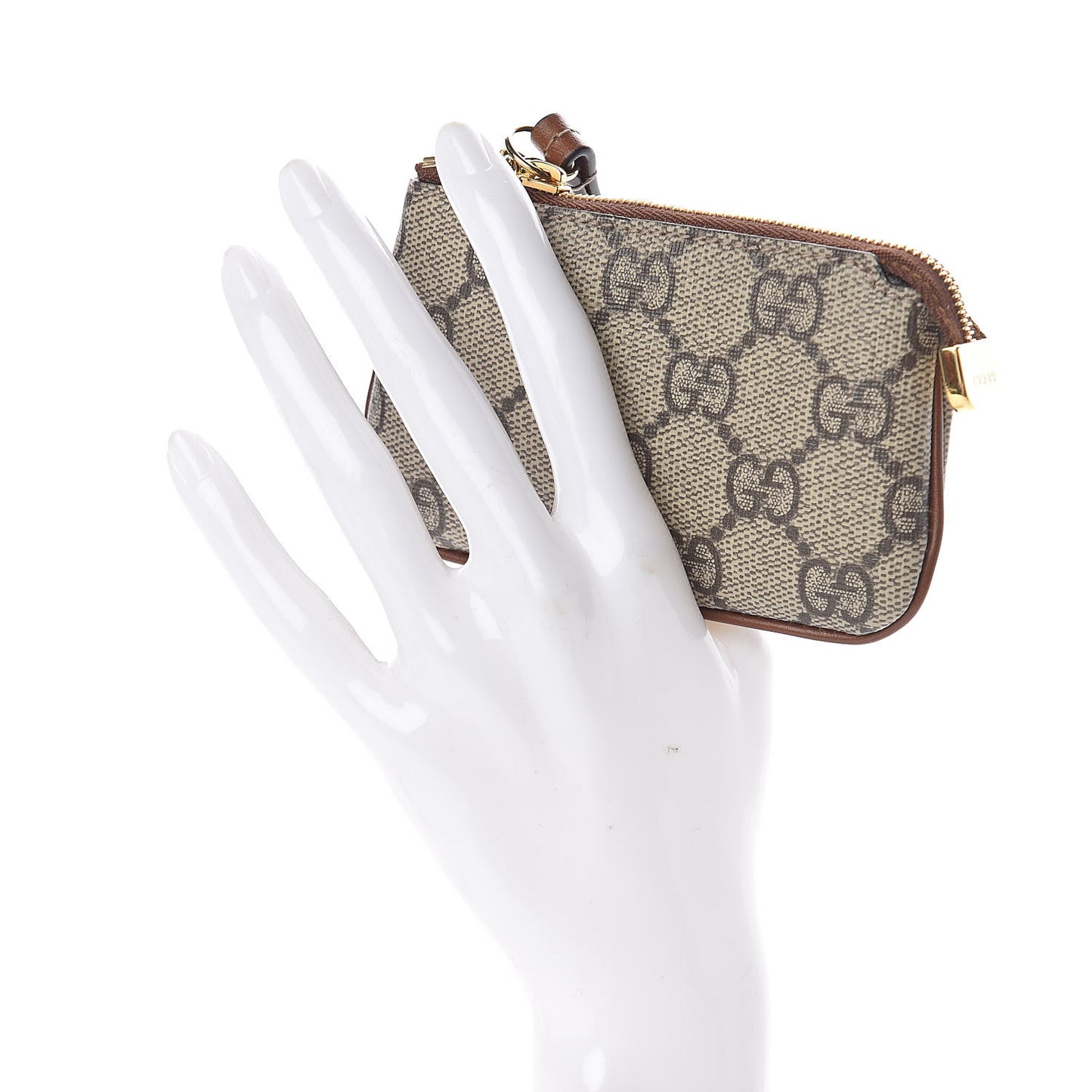 GG Supreme Monogram Key Case Brown
