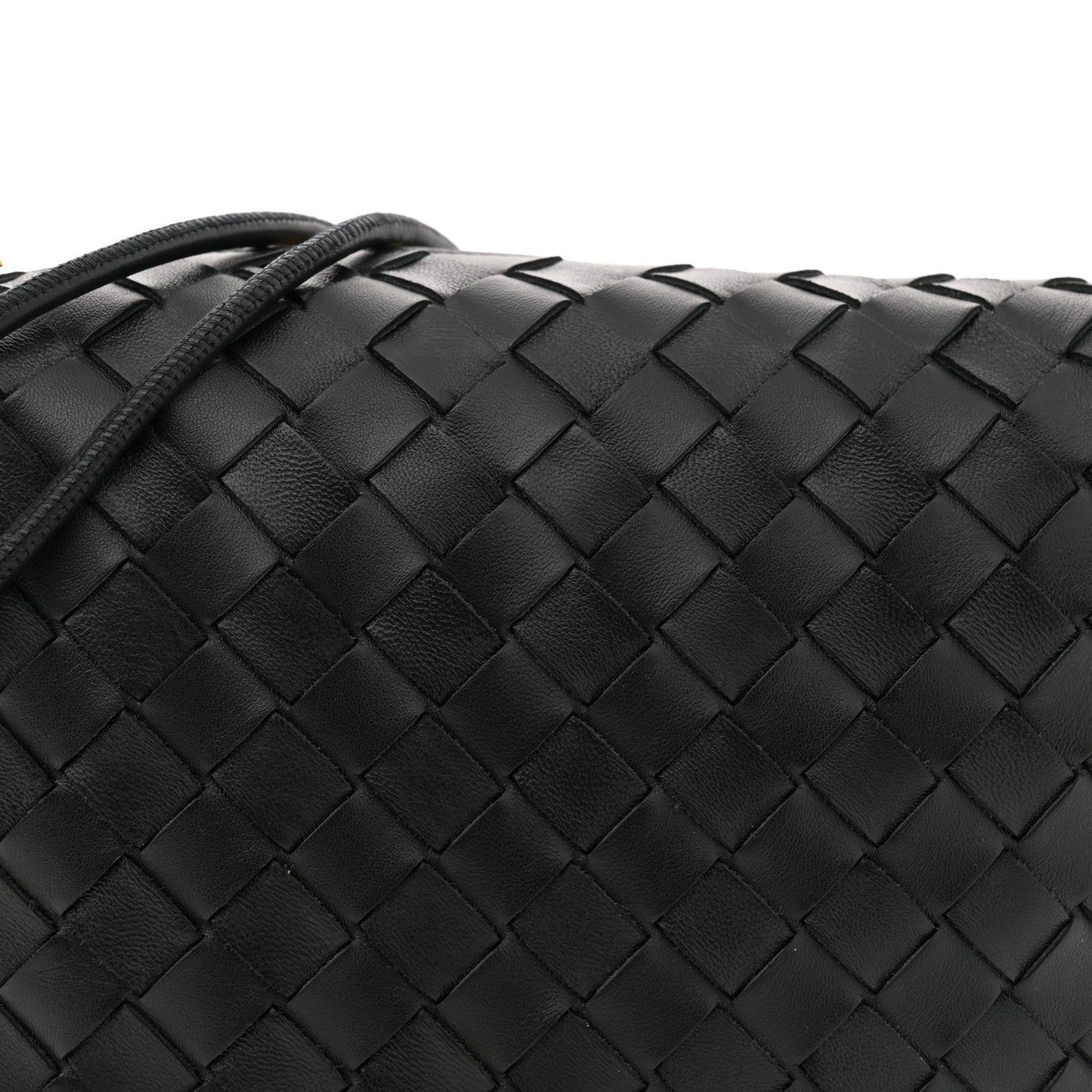 Nappa Intrecciato Small Loop Camera Bag Black