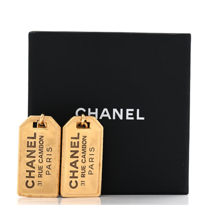 Chanel Pearl CC Tags Drop Earrings Gold 5 of 5