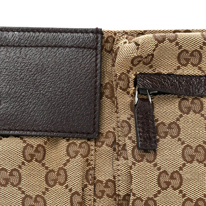 Gucci GG Monogram Double Pocket Belt Bag Dark Brown 8 of 12