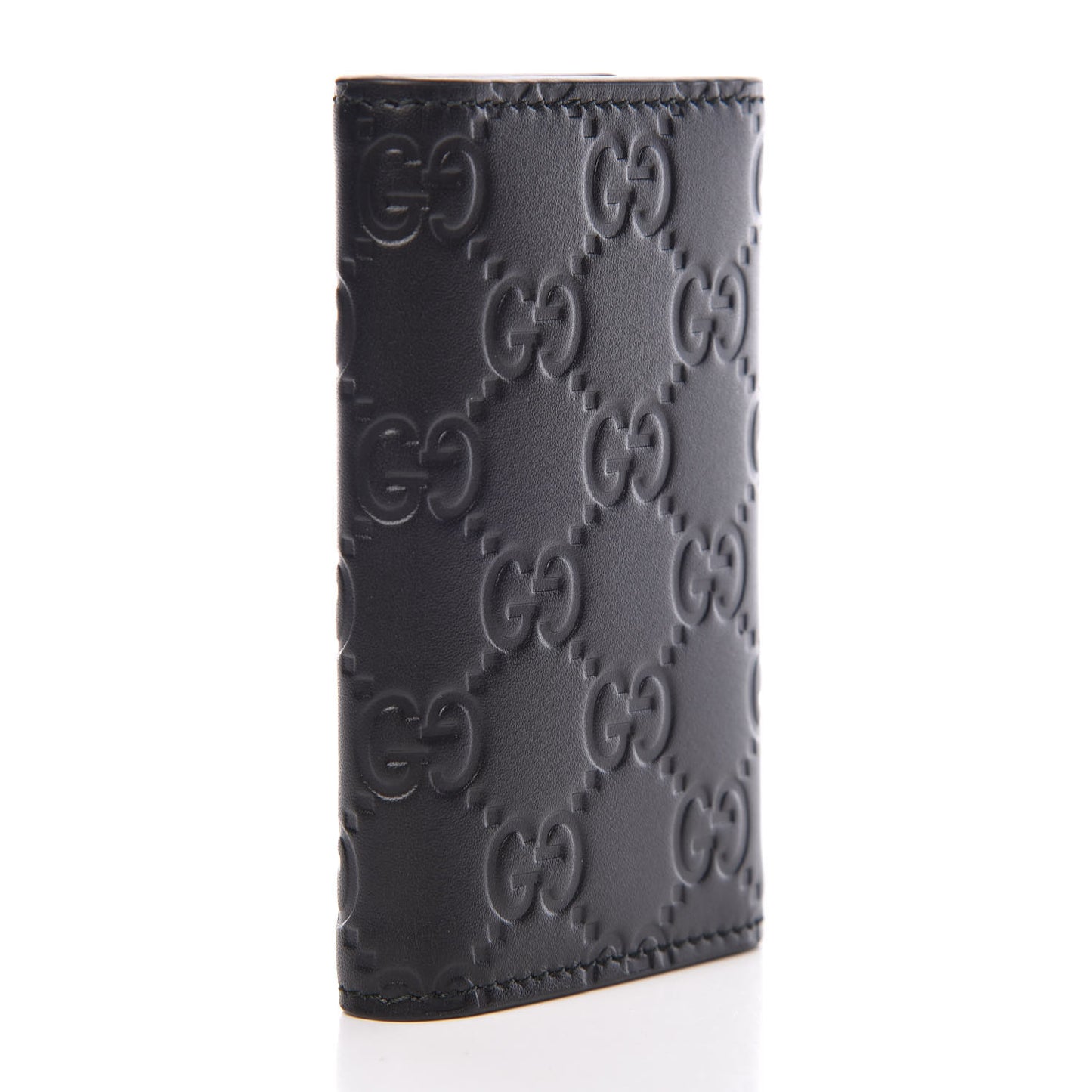 Guccissima Signature Dorian 6 Key Holder Case Black