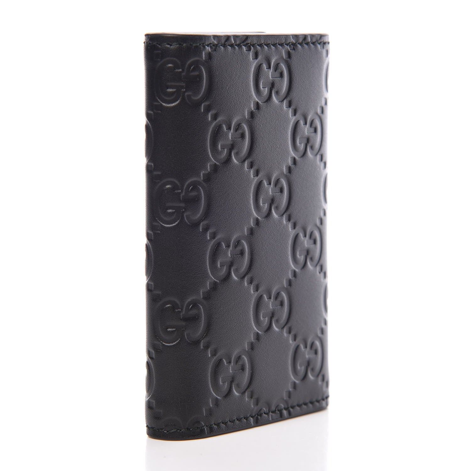 Gucci Guccissima Signature Dorian 6 Key Holder Case Black 3 of 8