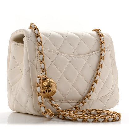 Chanel Lambskin Quilted Mini Pearl Crush Flap White 2 of 13