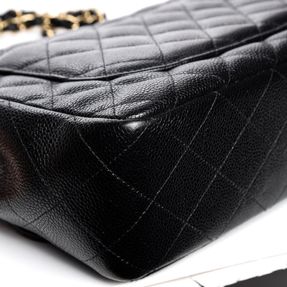 Chanel Caviar Quilted Jumbo Single Flap Black 11 of 13