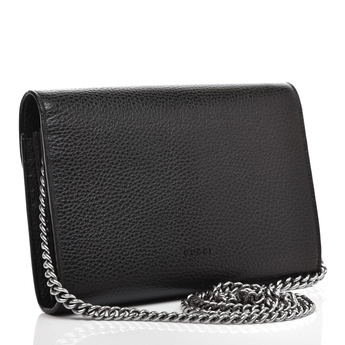 Calfskin Mini Dionysus Chain Wallet Black