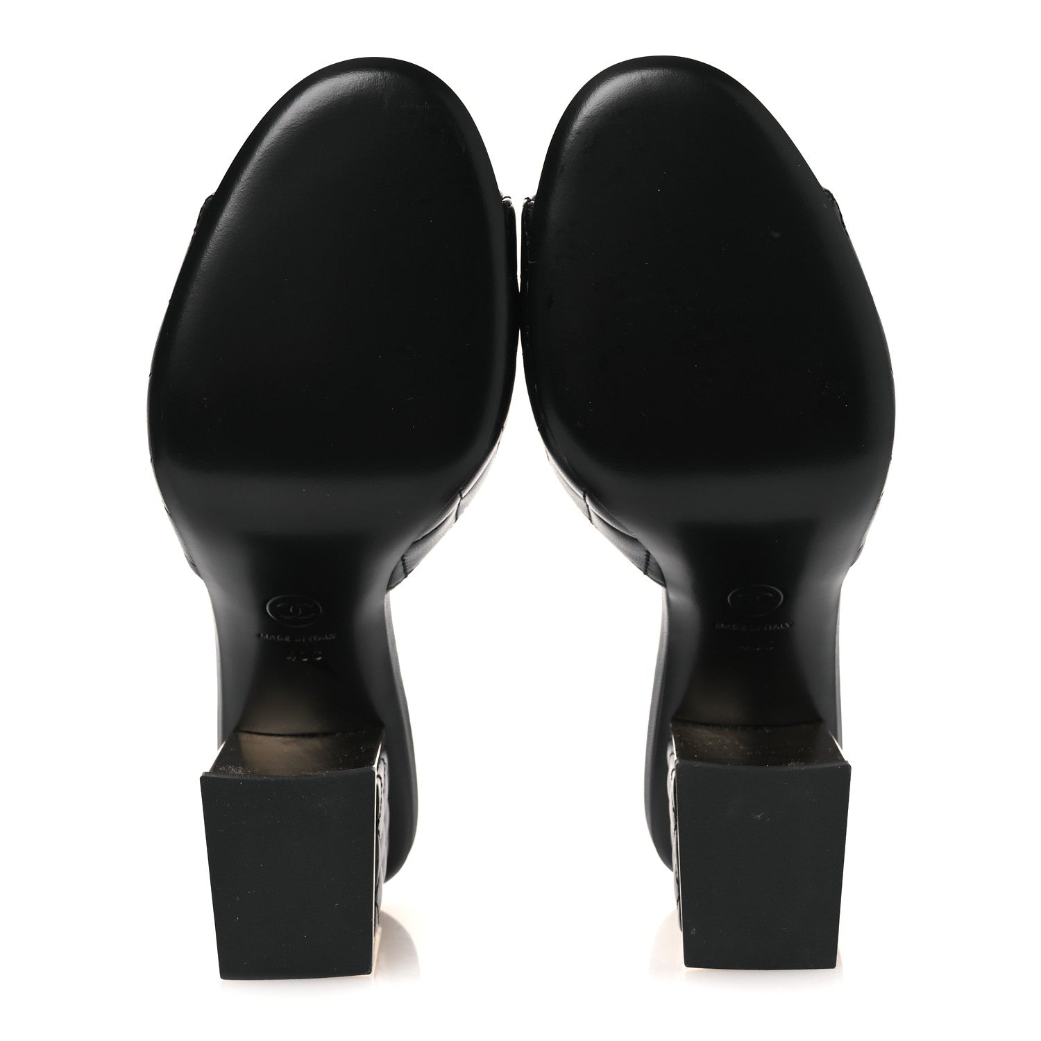 Chanel Lambskin Quilted CC Mules 40 Black 7 of 11