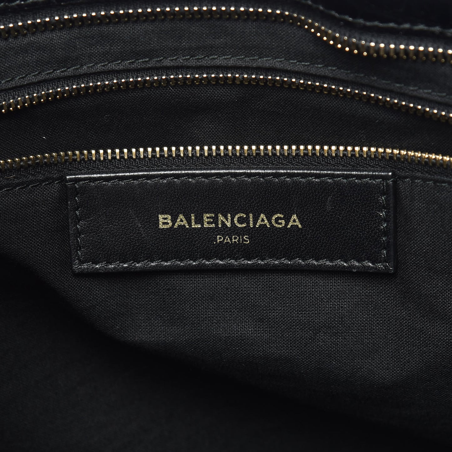 Calfskin Crocodile Embossed Giant 12 Gold Hardware City Black