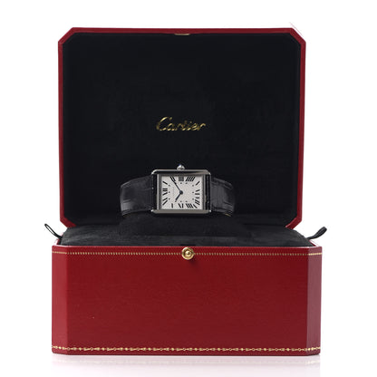 Cartier Stainless Steel Alligator 27mm Tank Solo Quartz Watch 6 of 6