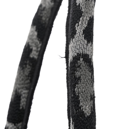 Christian Dior Canvas Mizza Embroidered Large Leopard Book Tote Grey 11 of 12