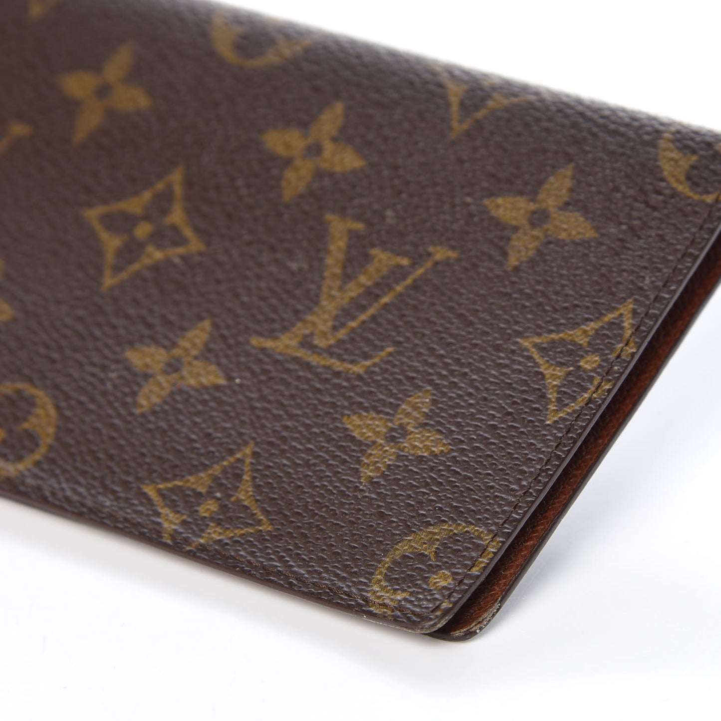 Monogram Simple Checkbook Holder Wallet