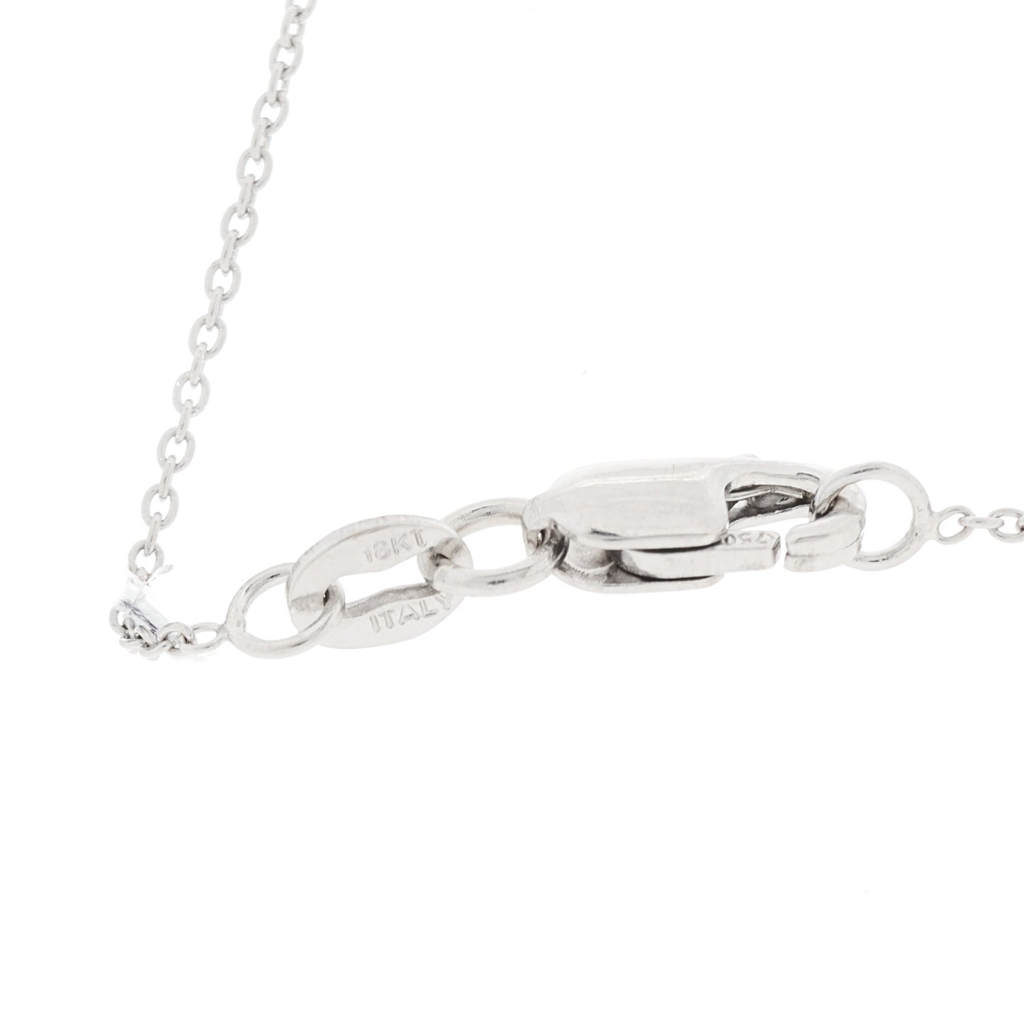 18K White Gold Diamond Butterfly Pendant Necklace