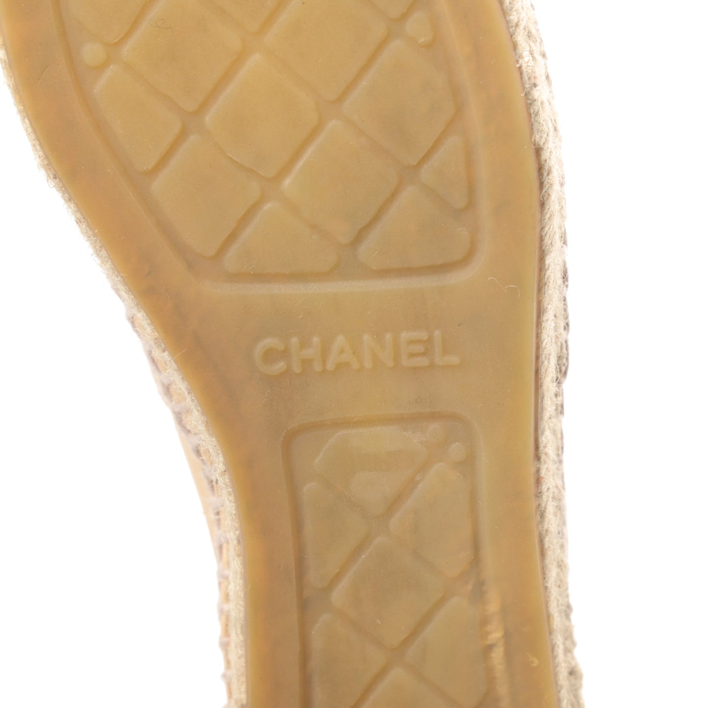 Lambskin CC Espadrilles 39 Beige Black