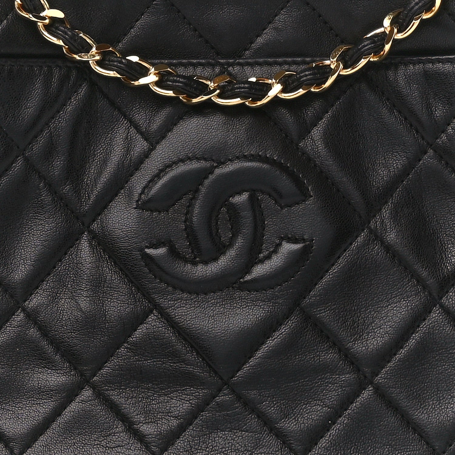Chanel Lambskin Quilted CC Tassel Camera Case Black 9 of 11