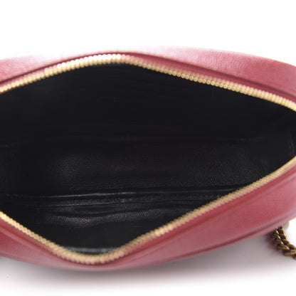 Saint Laurent Grain De Poudre Matelasse Monogram Mini Lou Camera Bag Eros Red 5 of 11