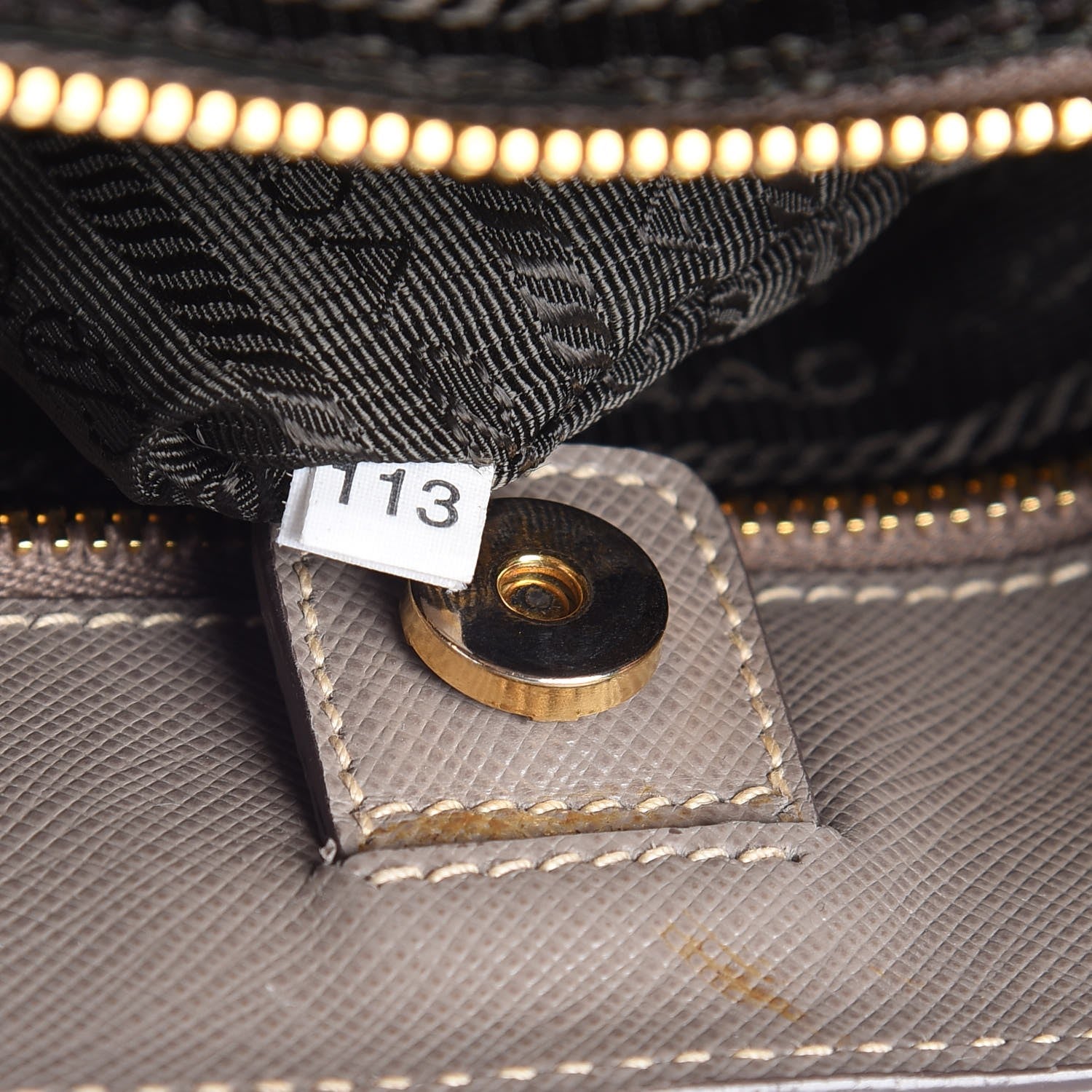 Prada Saffiano Lux Medium Tote Argilla 9 of 18
