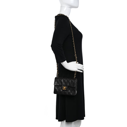 Chanel Lambskin Quilted Mini Square Flap Bag Black 2 of 12