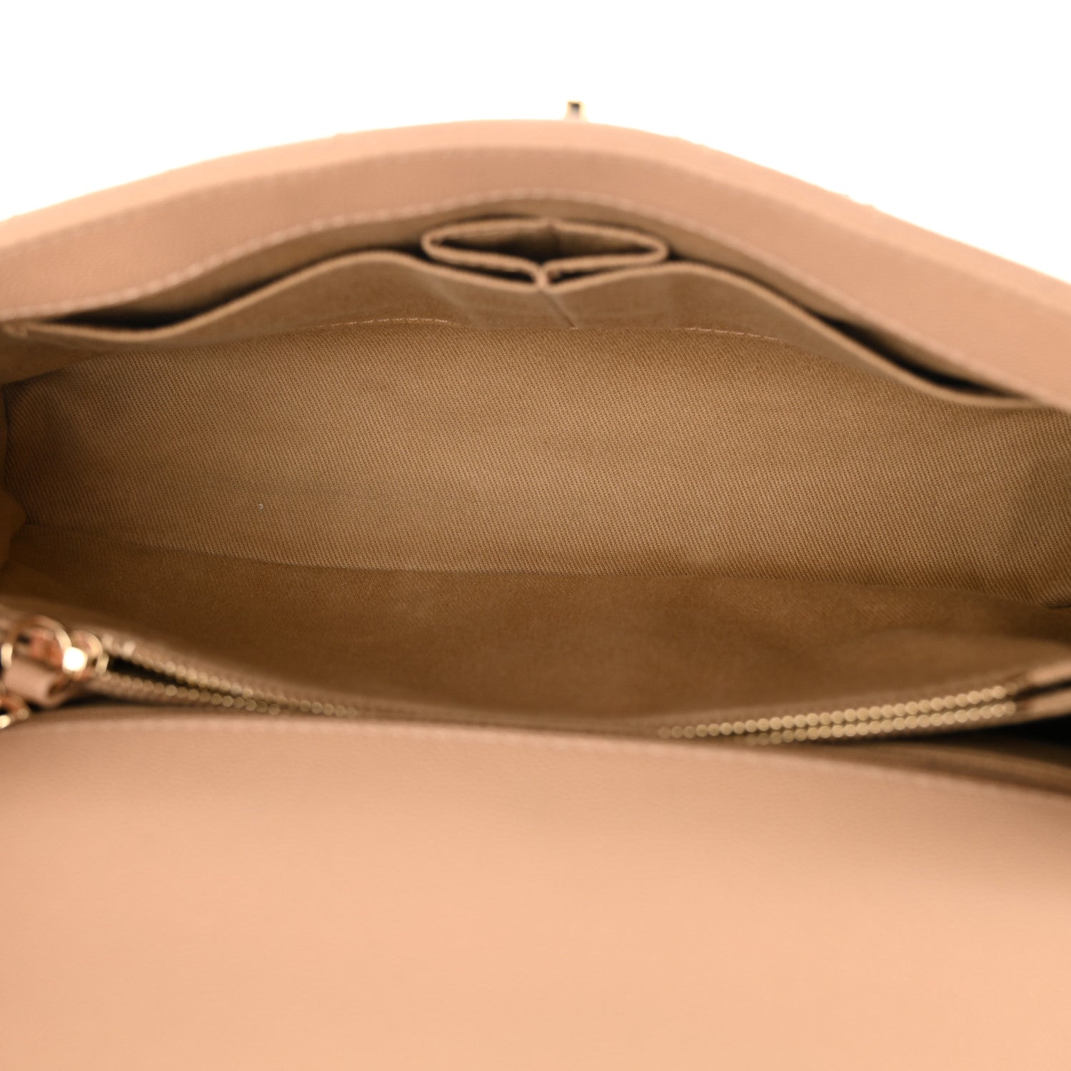 Chanel Caviar Chevron Quilted Small Coco Handle Flap Beige 5 of 14