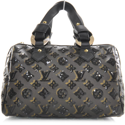 Louis Vuitton Monogram Sequins Eclipse Speedy 28 Black 1 of 8