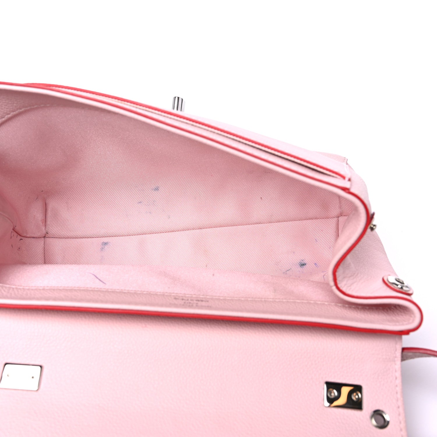 Louis Vuitton Soft Calfskin Lockme II Chain Rivets BB Rose Ballerine 6 of 18