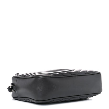 Saint Laurent Calfskin Matelasse Monogram Lou Camera Bag Grey Kaki 4 of 20