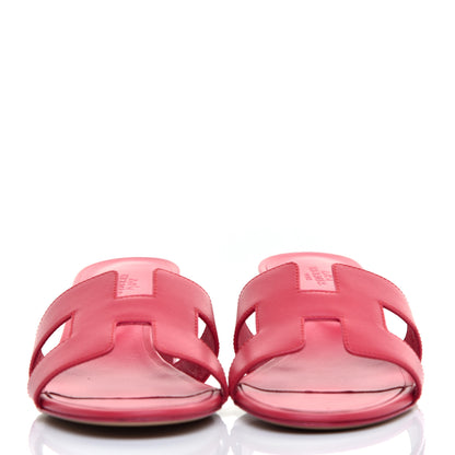 Hermes Calfskin Oasis Sandals 39 Fuschia 2 of 9