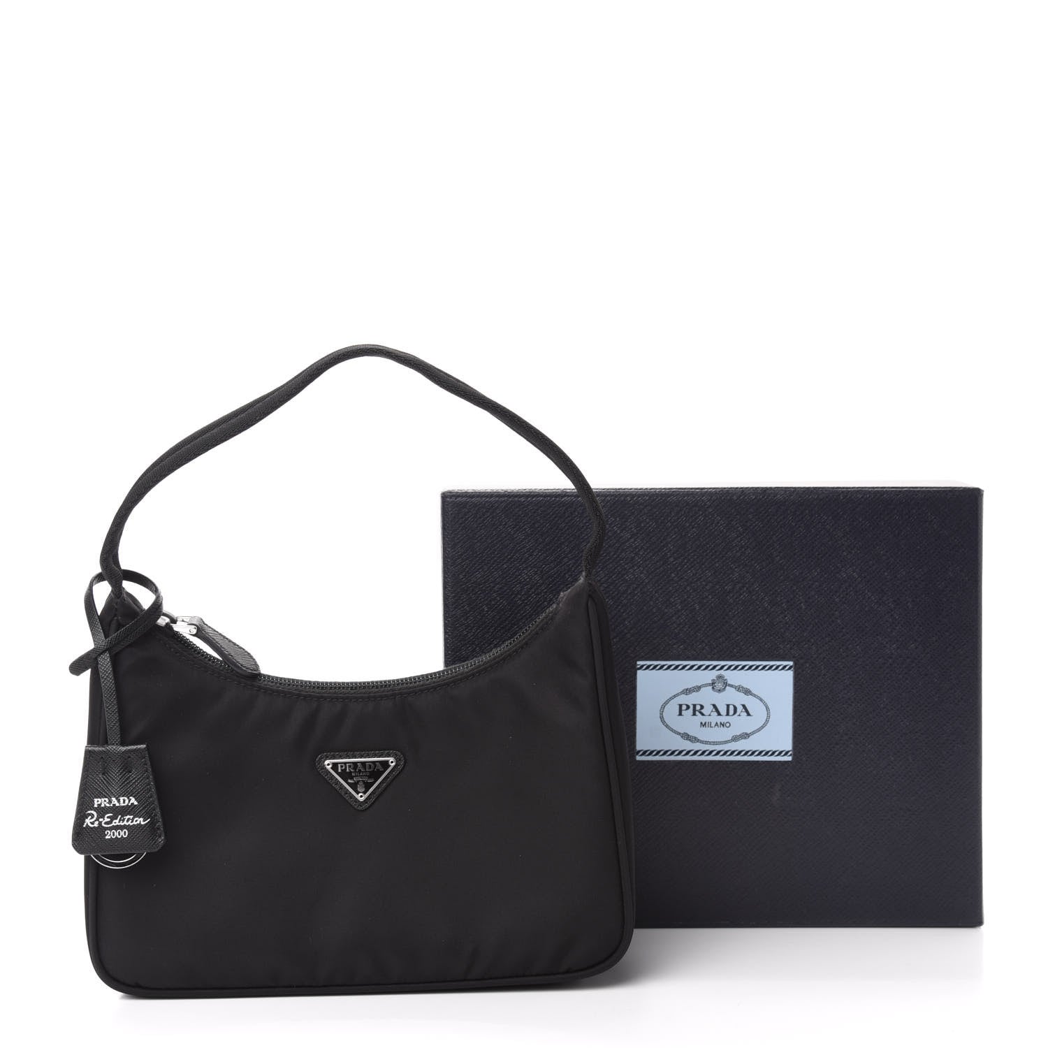 Prada Tessuto Nylon Mini Re-Edition 2000 Bag Black 12 of 12