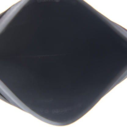 Saint Laurent Grain De Poudre Matelasse Chevron Monogram Credit Card Case Black 4 of 7