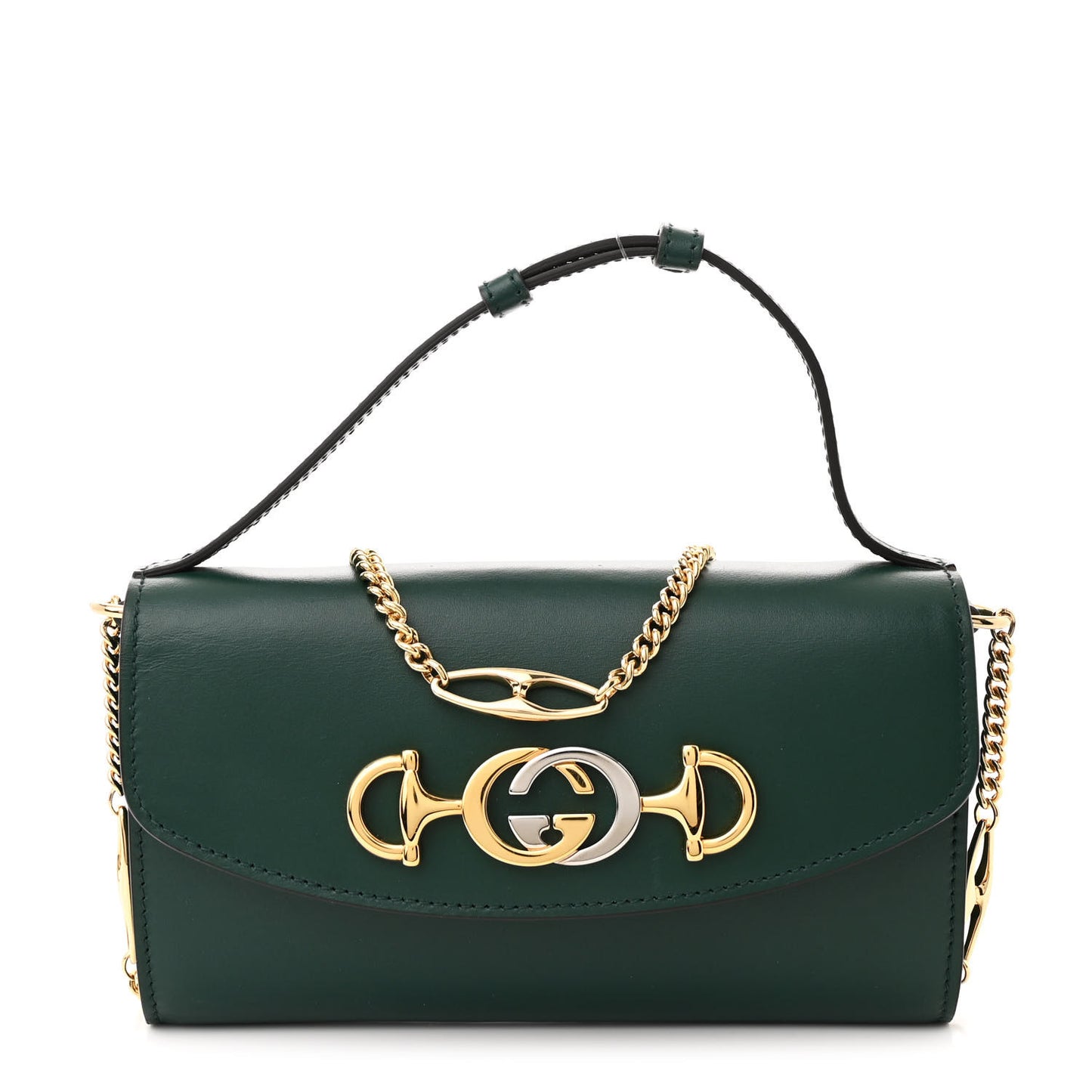 Smooth Calfskin Mini Zumi Shoulder Bag Vintage Green