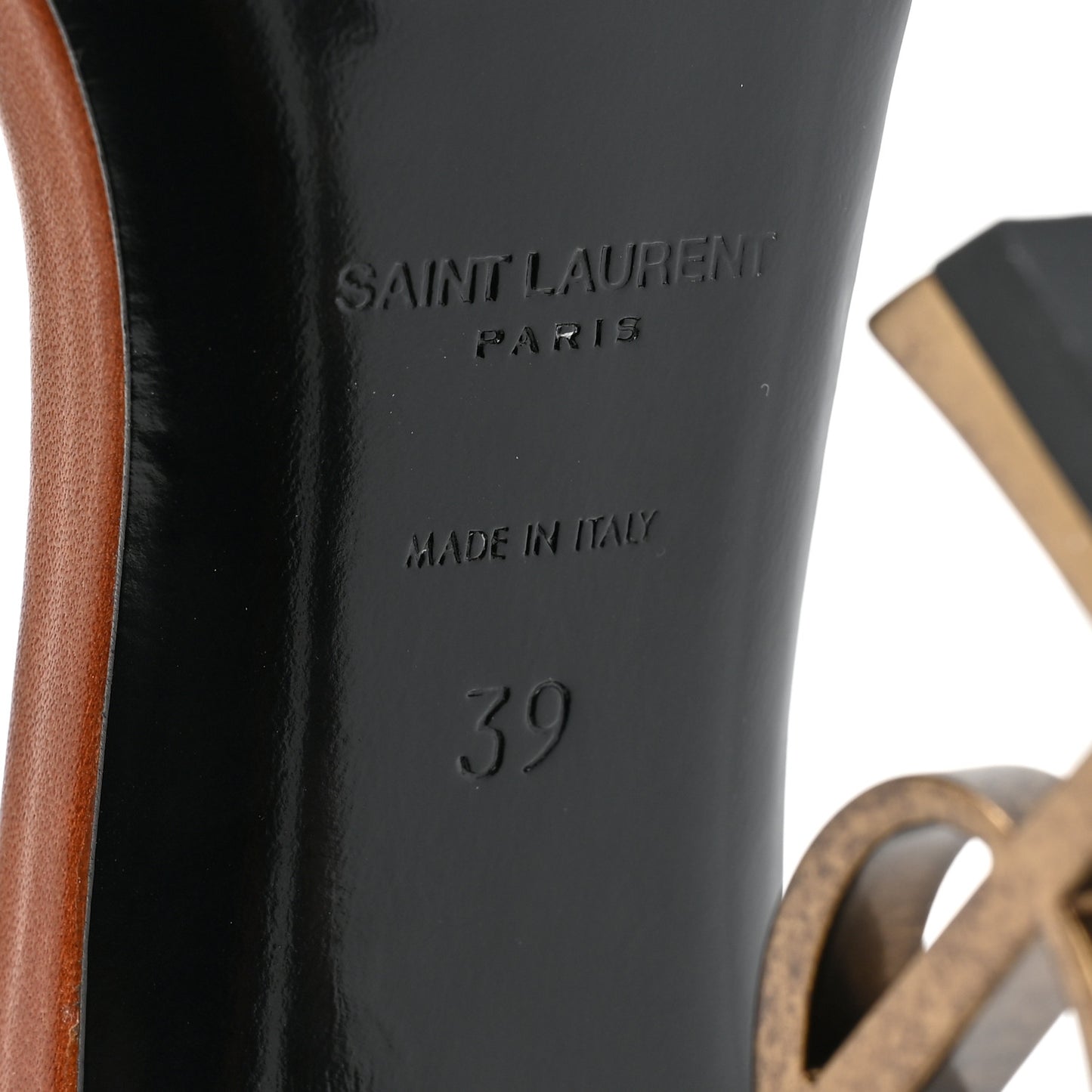 Calfskin Opyum Sandals 39 Cognac