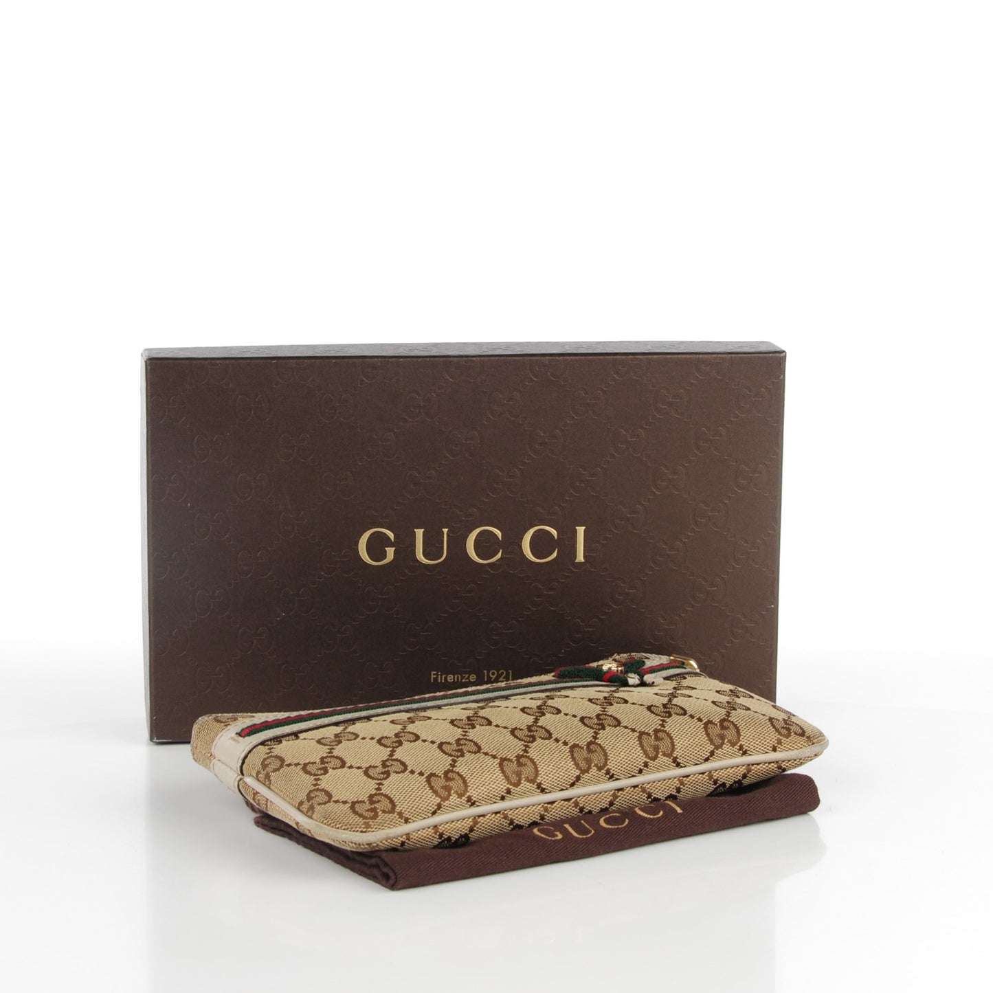 Monogram Mayfair Wristlet Off White