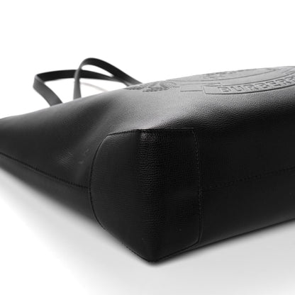 Burberry Calfskin Embossed Crest Medium Tote Black 9 of 12