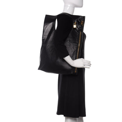 Tom Ford Ramskin Small Alix Padlock Zip Shoulder Bag Black 2 of 15