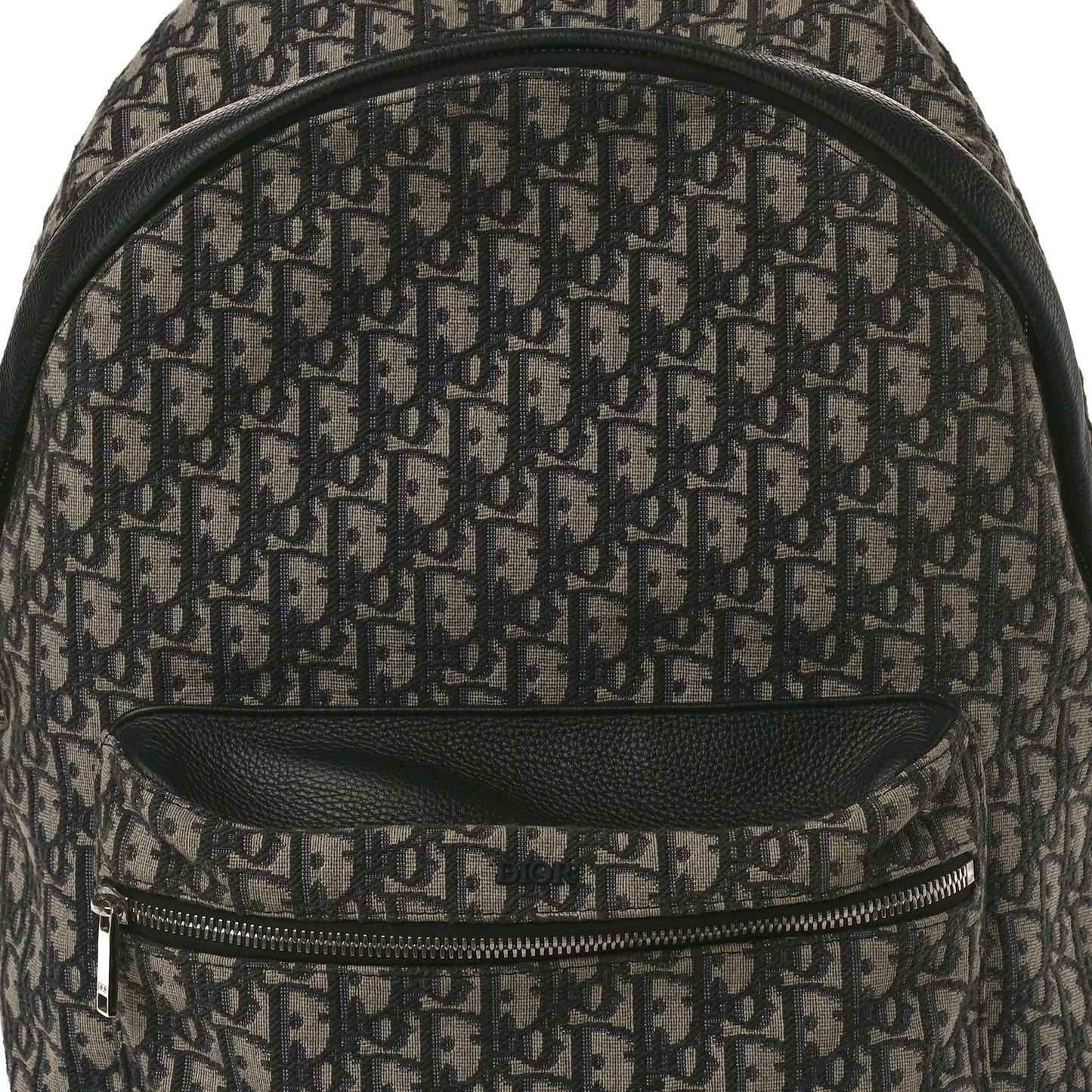 Oblique Calfskin Rider Backpack Beige Black