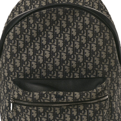 Christian Dior Oblique Calfskin Rider Backpack Beige Black 7 of 12