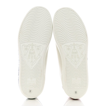 Gucci Calfskin Nappa LOVED Print Womens Ace Sneakers 37 White Red Flame Green 6 of 10