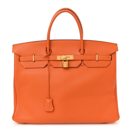 Hermes Togo Birkin 40 Orange 1 of 12