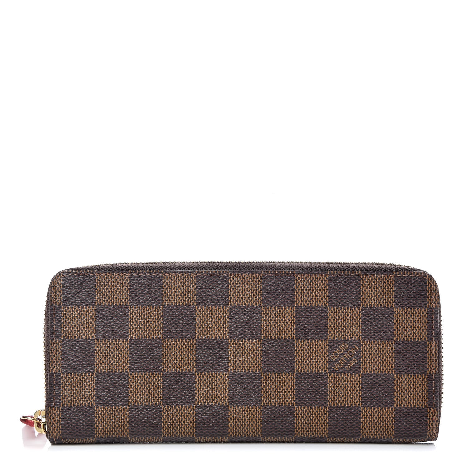 Louis Vuitton Damier Ebene Clemence Wallet Cherry 1 of 10