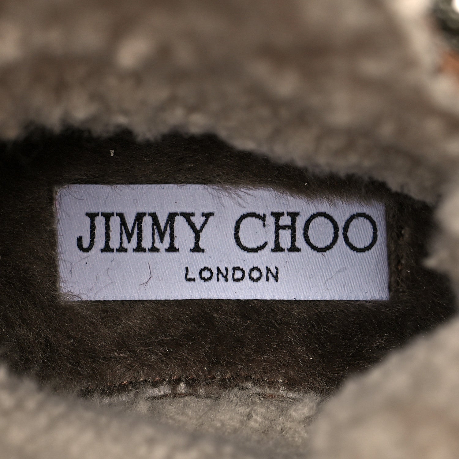 Jimmy Choo Suede Shearling Eshee Hiking Boots 37 Clove Nutmeg Mix 7 of 7