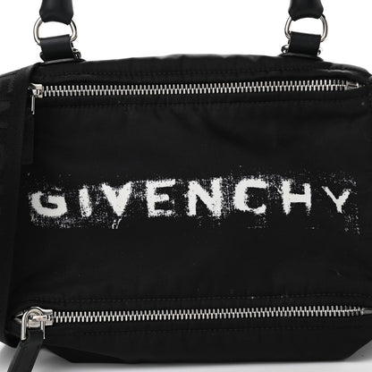 Givenchy Nylon Logo Small Pandora Black White 8 of 14