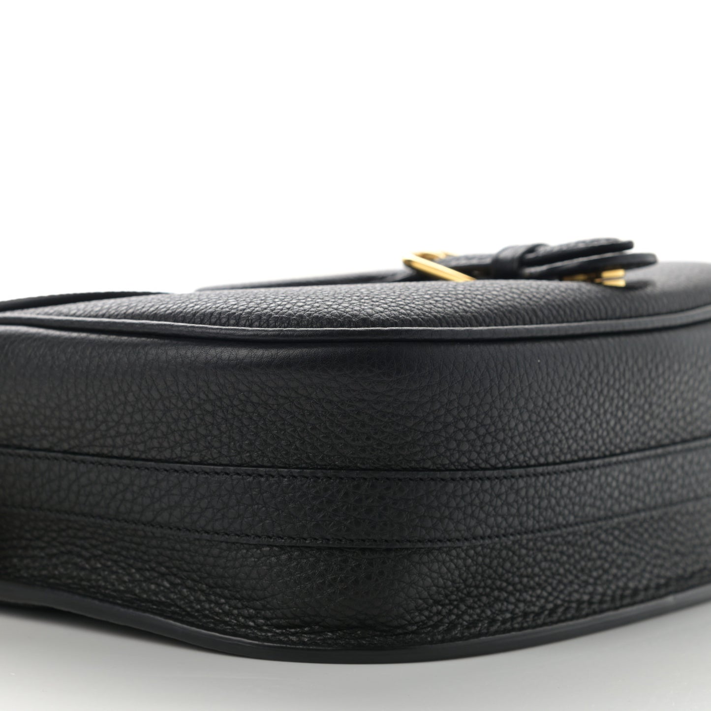 Grained Calfskin Large Bobby Flap Black