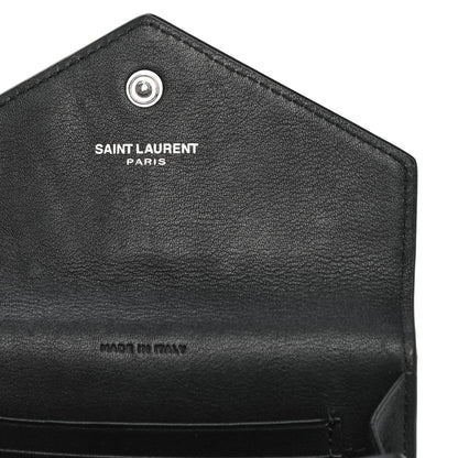 Saint Laurent Calfskin Heart Studded Small Envelope Wallet Black 12 of 13