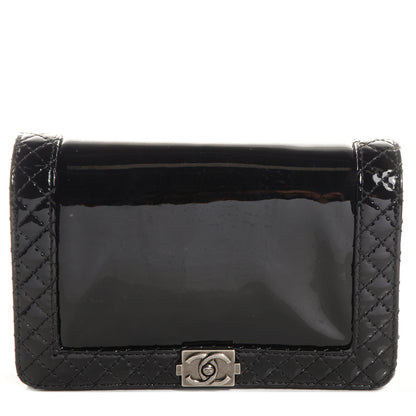 Chanel Patent Small Boy Reverso Flap Black 1 of 9