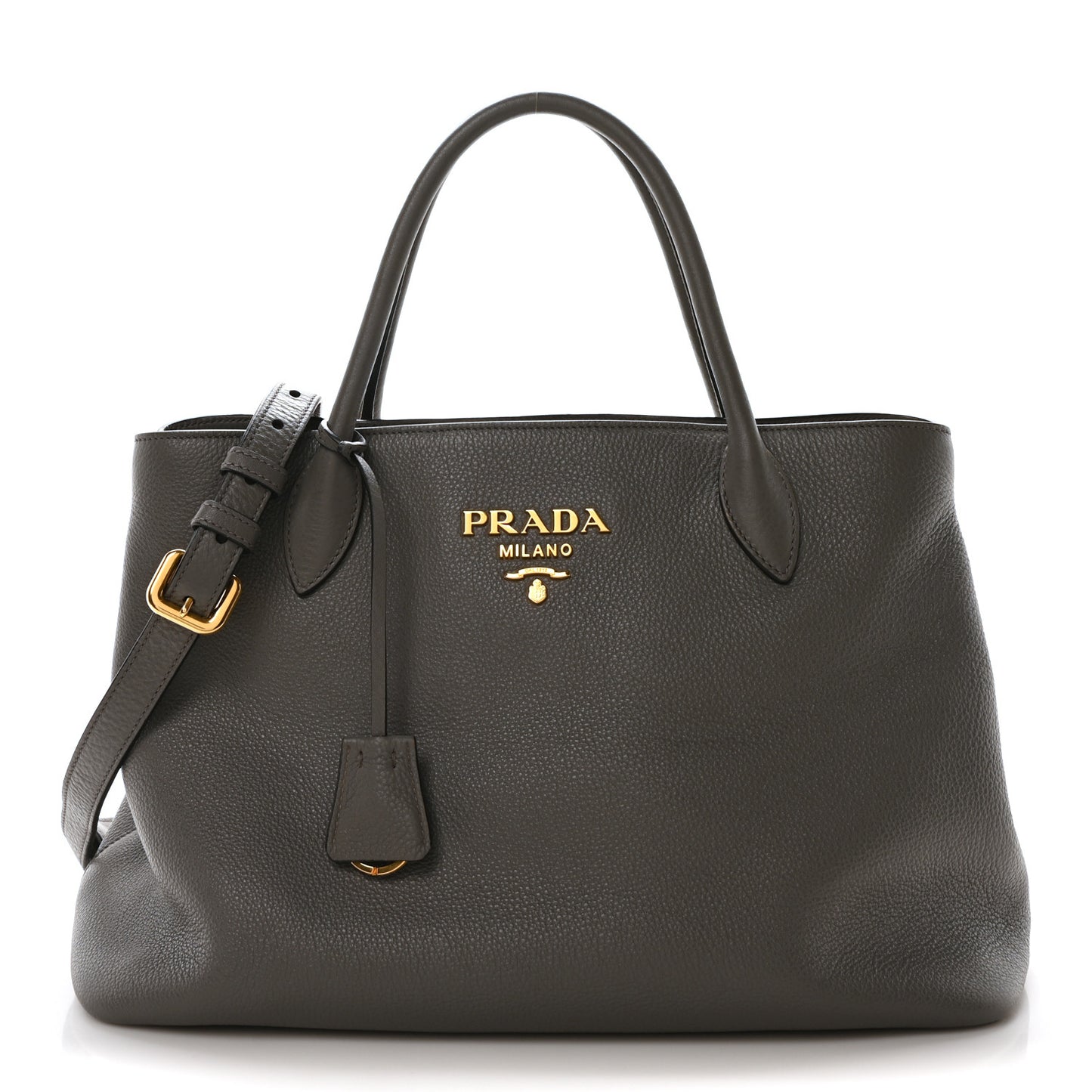 Vitello Daino Shopping Tote Marmo