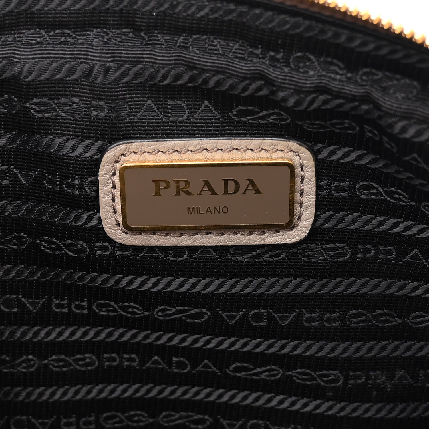 Prada Vitello Daino Medium Double Zip Shoulder Bag Argilla 7 of 11