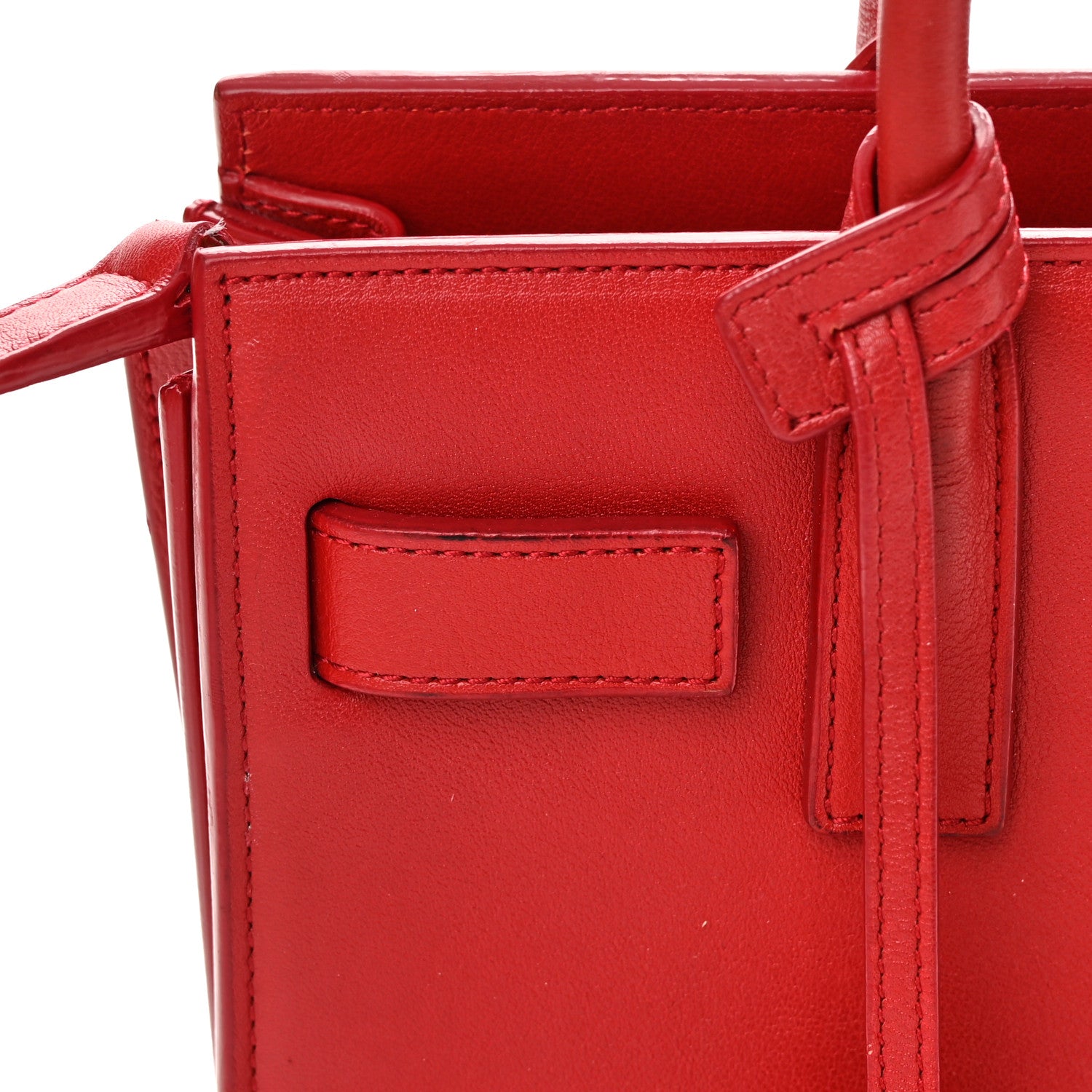 Saint Laurent Calfskin Nano Sac De Jour Lipstick Red 13 of 15