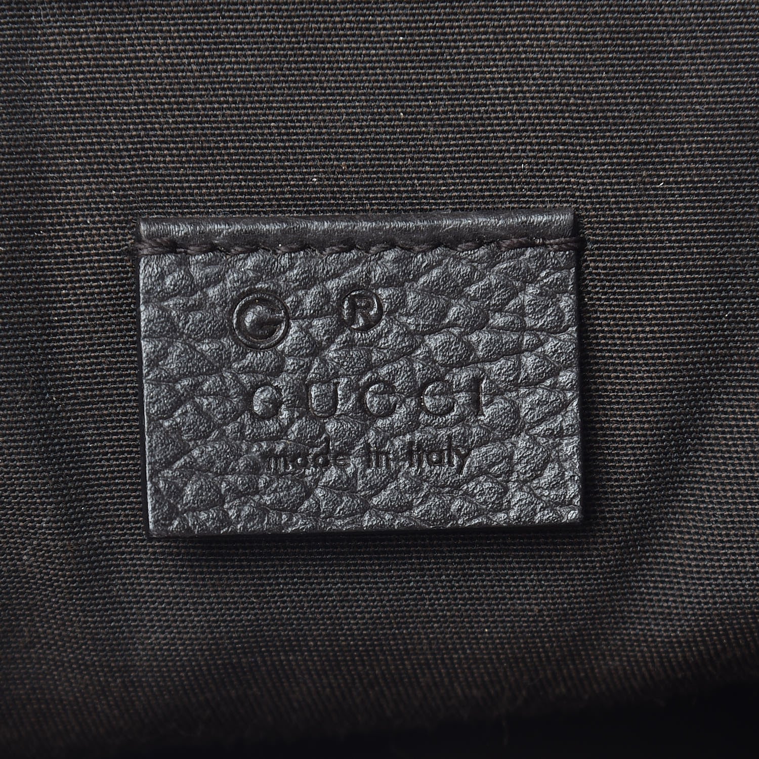 Gucci Monogram Dollar Calfskin O Drawstring Backpack Beige Ebony Testa di Moro Dark Chocolate 6 of 12